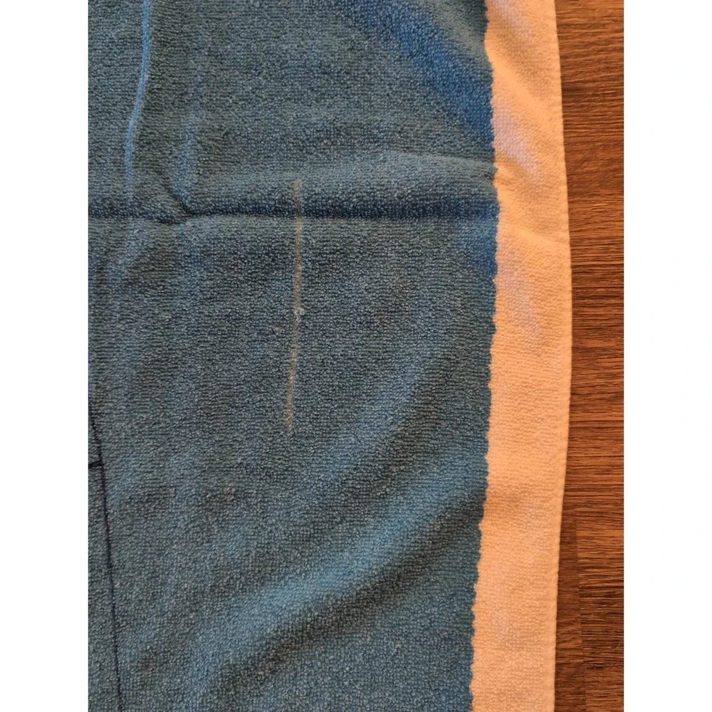 Vintage Cannon Sailboat Beach Towel Retro Graphic Nautical Terry Cloth Cotton